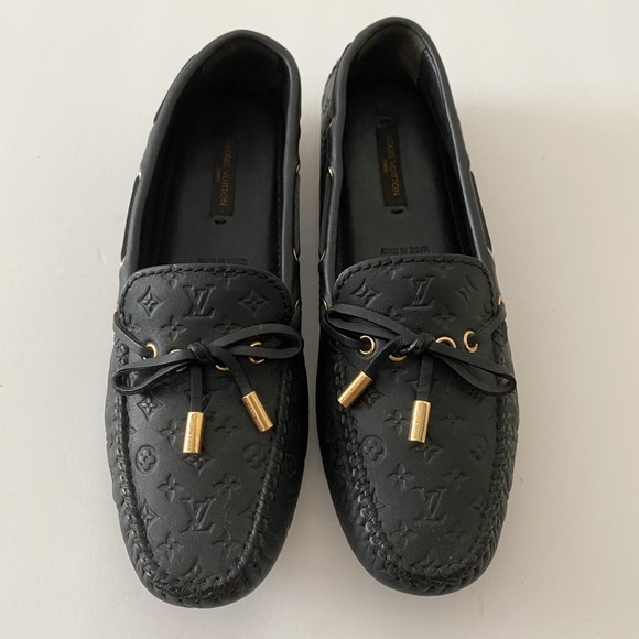 Authentic Louis Vuitton Loafers Flats Shoes Navy - Picture 2 of 11